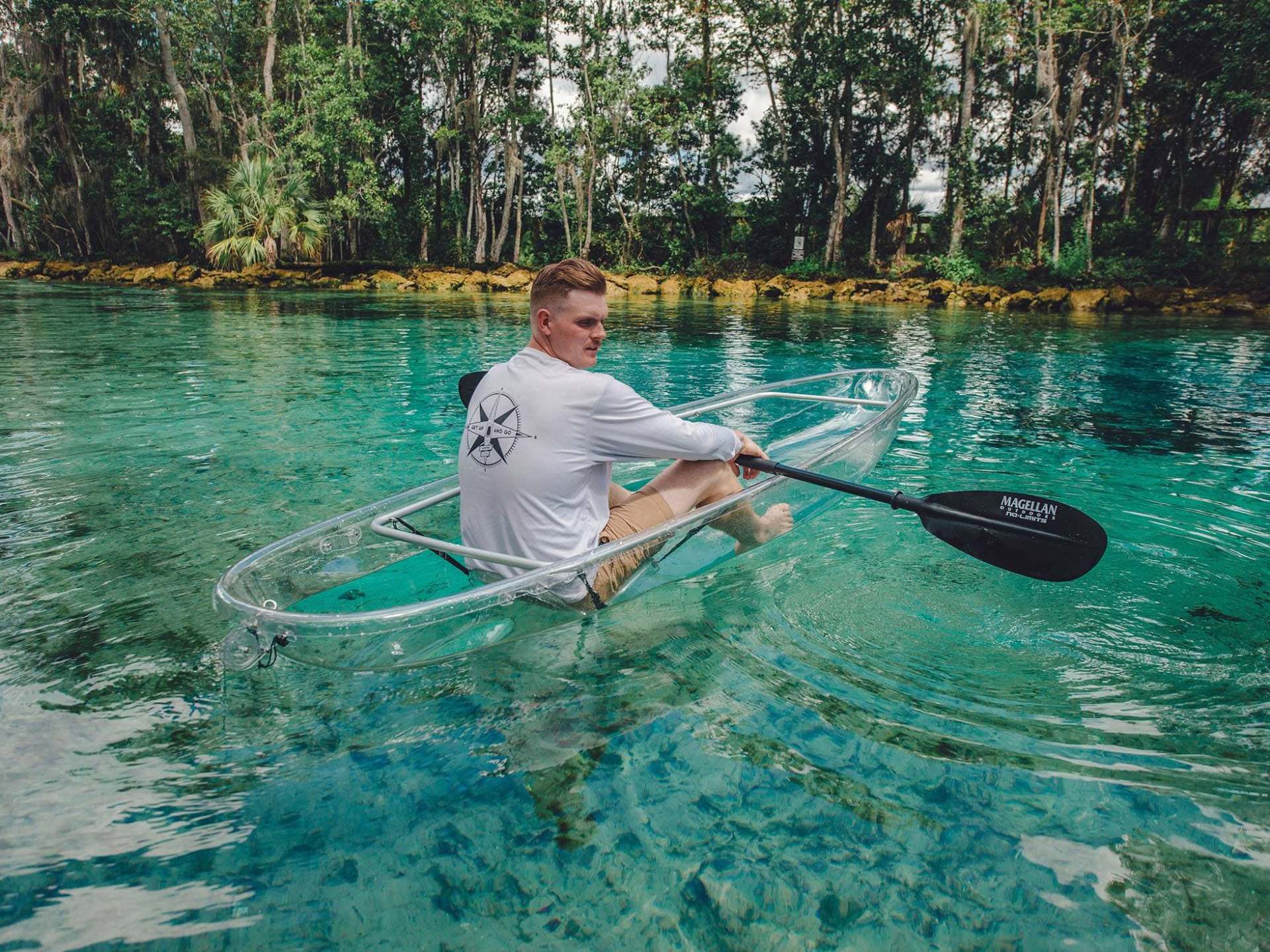 a man standing next to a body of water