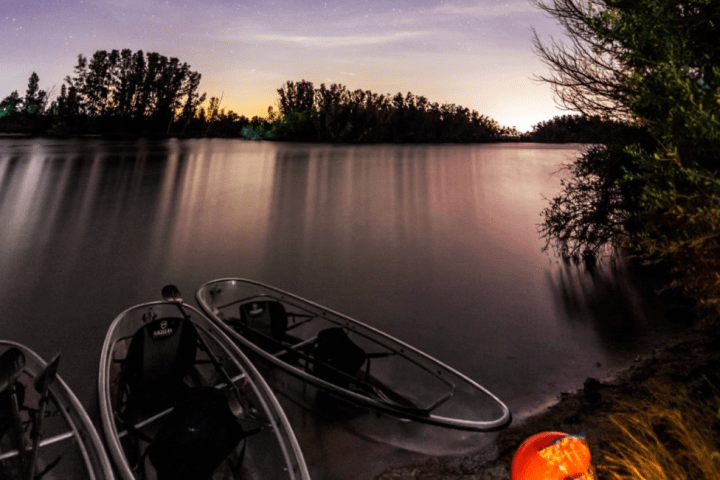 a sunset over a body of water