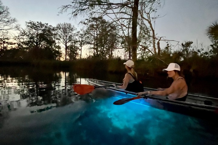 a group of people in a boat on a body of water