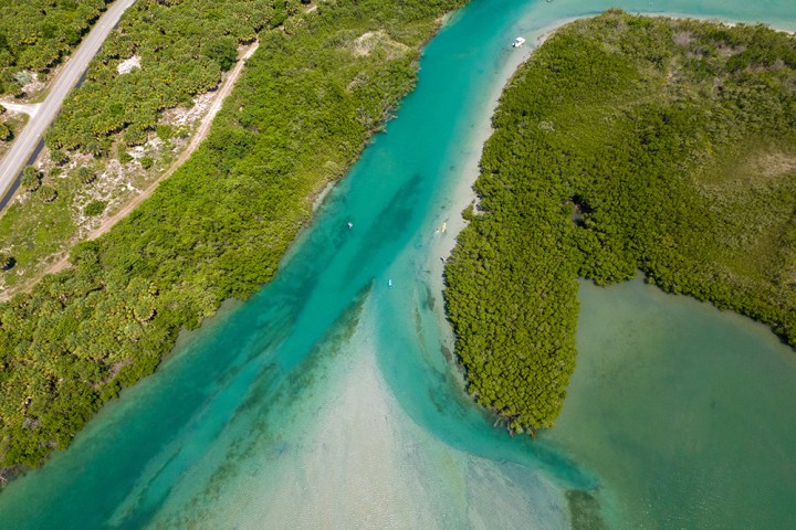 water next to the ocean