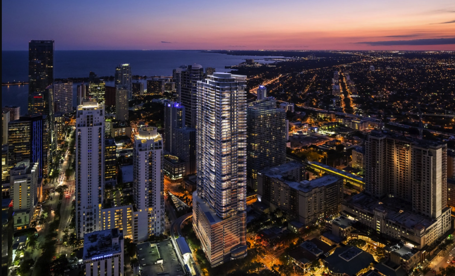 Miami Blog a large city landscape at night