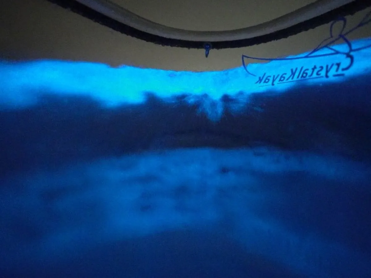 a person in a dark room