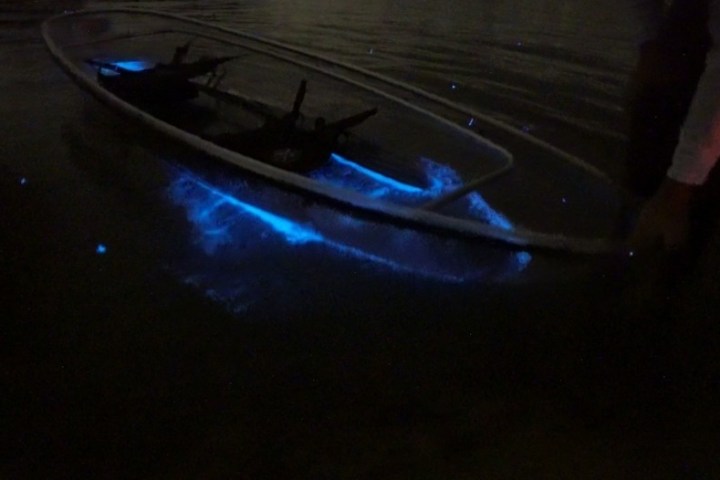 a person sitting in a dark room