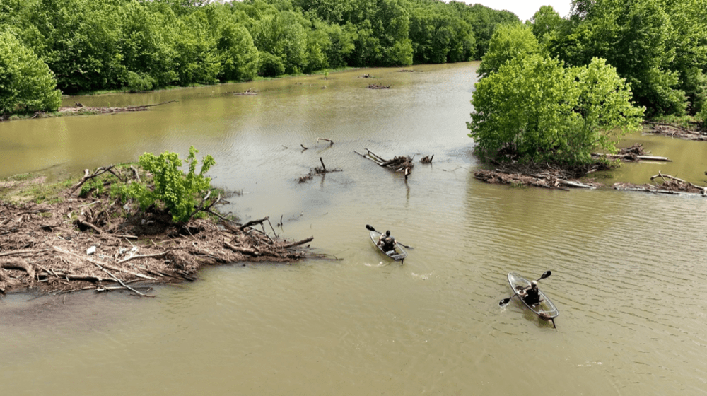 a small boat in a body of water