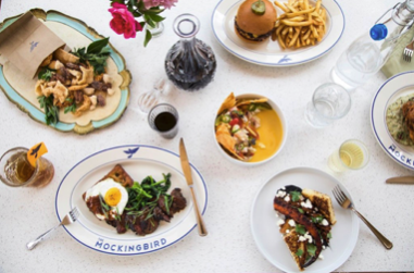 a plate of food on a table