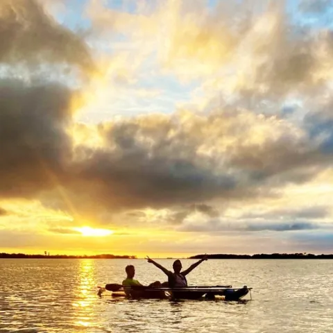 a boat on a body of water