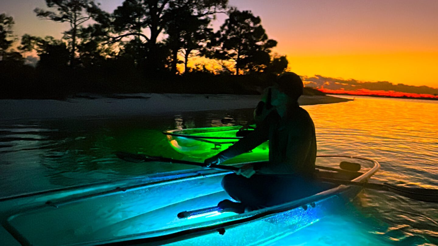 a sunset over a body of water