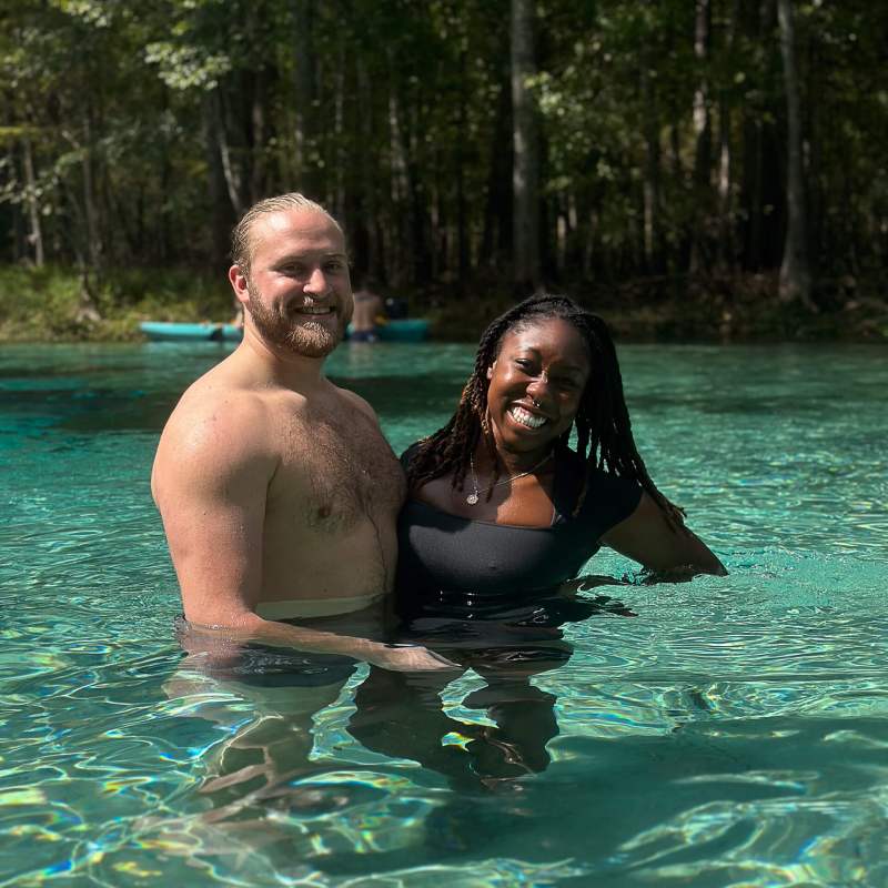 a person in a pool of water