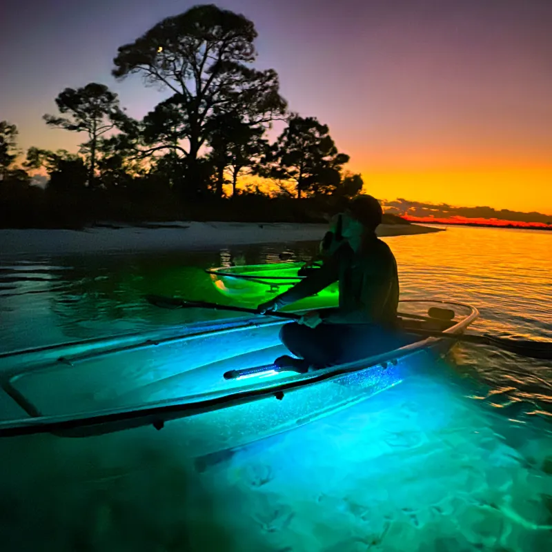 a small boat in a body of water