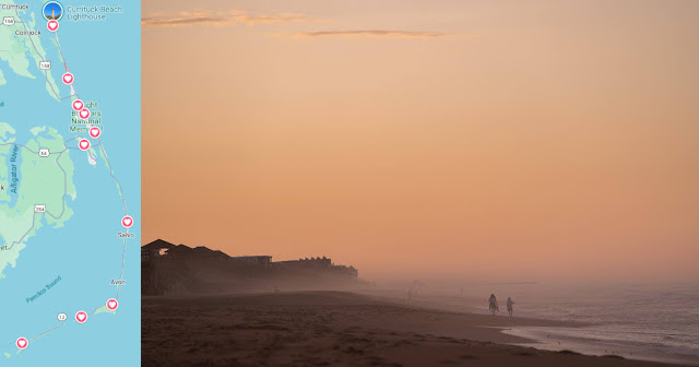 a sunset over a beach