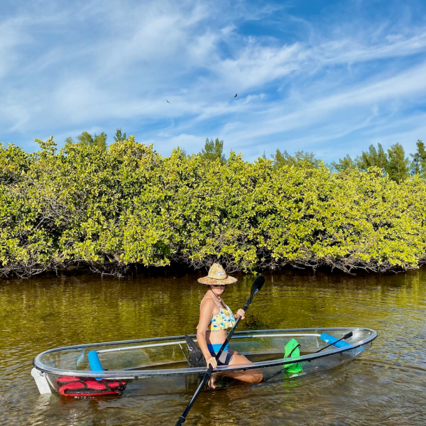 a person rowing a boat in the water