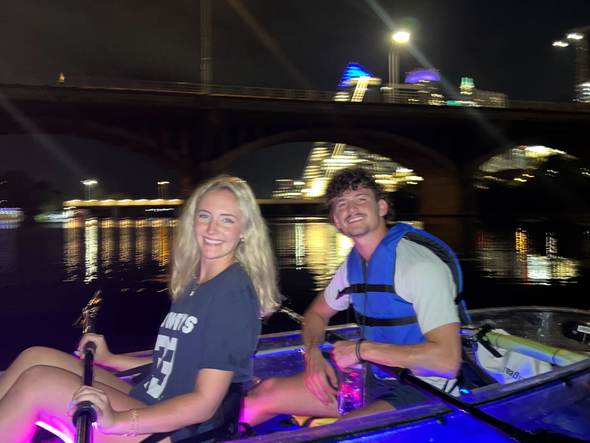 a man and a woman taking a selfie