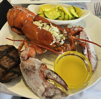 a plate of food on a table