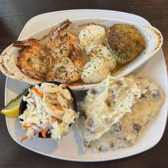 a plate of food on a table