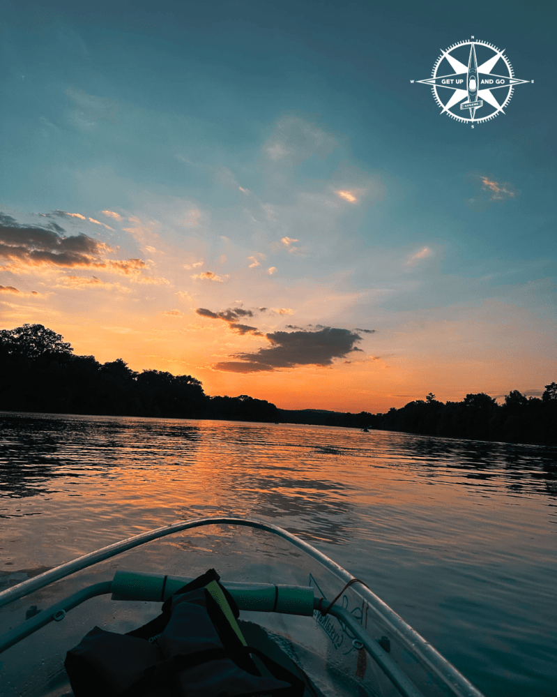 a sunset over a body of water