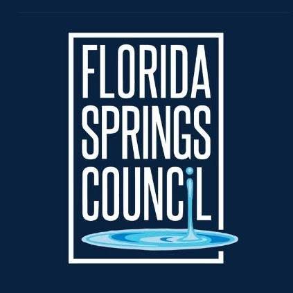Logo with 'Florida Springs Council' and a water spring graphic.